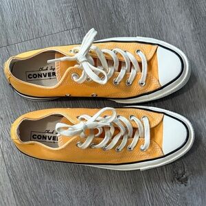 Converse Low Top Canvas Sneakers in Yellow and White